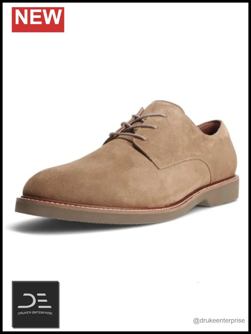Men's Wingtip Oxford Dress Shoes Suede Leather Lace-Up Formal Shoes